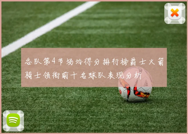 各队第4节场均得分排行榜爵士火箭骑士领衔前十名球队表现分析